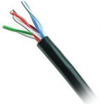 Bobina Utp Cat5E Para Exterior Sin Gel - 4 Pares, 24 Awg, Bobina De 305 Mts, 100  Cobre, Color Negro