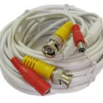 Cable Siamés Coaxial Pre-Ensamblado De 20 Metros De Largo - Incluye Conectores De Video Y Energía