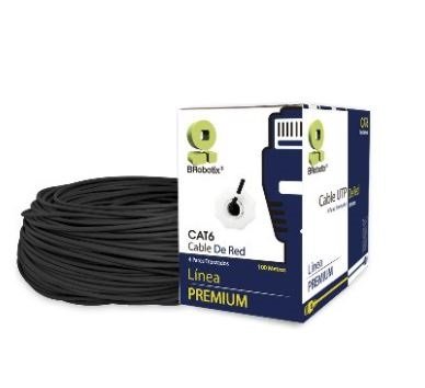 ACCRBT3690_1_full.jpg Bobina Utp - Exterior, Doble Forro Brobotix 176122, 100 M, Negro, Exterior, Cat6, Cca - Image 1
