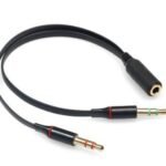 Adaptador Stereo 651404 Y - 3.5 Mm Hembra A 3.5 Mm Brobotix 651404, 3.5 Mm, Negro, 20Cm