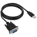 Convertidor Usb A Serial Db9M  Brobotix 963579 - Serial Db9 / Rs-232, Usb 2.0 A, Macho/Macho, 1, 8 M, Negro