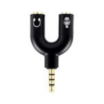 Adaptador Stereo 3.5 Mm Macho A Dual 3.5 Mm H Brobotix 181802-2 - Negro
