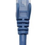 Cable De Red Utp - Cat6, .5M (1.5Ft), 100  Cobre, Contactos Chapa De Oro, Cable Patch Azul Intellinet 342568