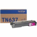Tóner Brother Valor Tn637M Magenta - Rendimiento Aproximado 10, 000 Páginas, Compatible Con Hll8570Cdw, Mfcl8730Cdw, Mfcl8970Cdw