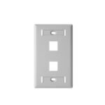Placa De Pared 2 Puertos Belden Ax102655 - Blanco, De Plástico