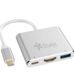 Adaptador Hub 3 En 1 Stylos. Stcbhub31S -