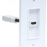 771719 Placa De Pared Hdmi De Un Puerto - Compatible Con Cajas De Montaje De Distribución Sencilla, Ranuras Y Cajas Montadas En Pared.