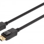 353595 Displayport Macho A Macho - 1 M, Compatible Con 4K 144Hz, Hdr, Contactos Chapados En Oro, Diseño Anti-Enredos Con Seguros En Los Conectores